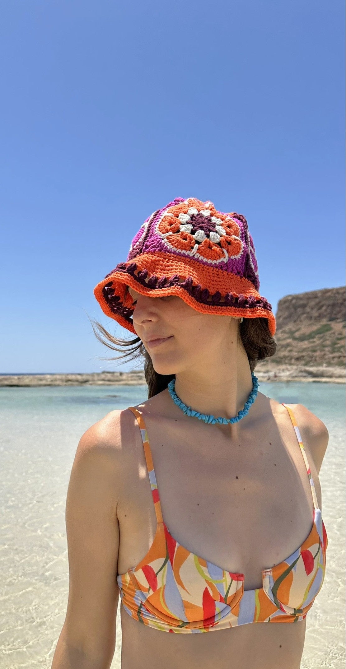 Granny Square Crochet Bucket Hat - PDF Crochet Pattern