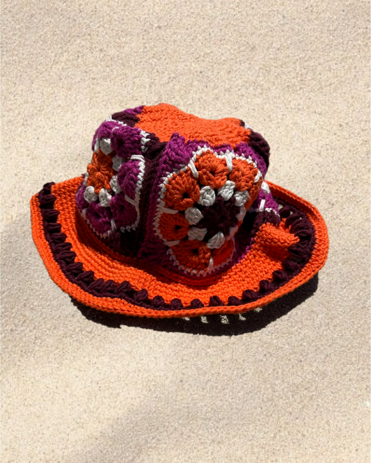 Granny Square Crochet Bucket Hat - PDF Crochet Pattern